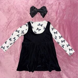 Carter's Black and White Outfit with Bow